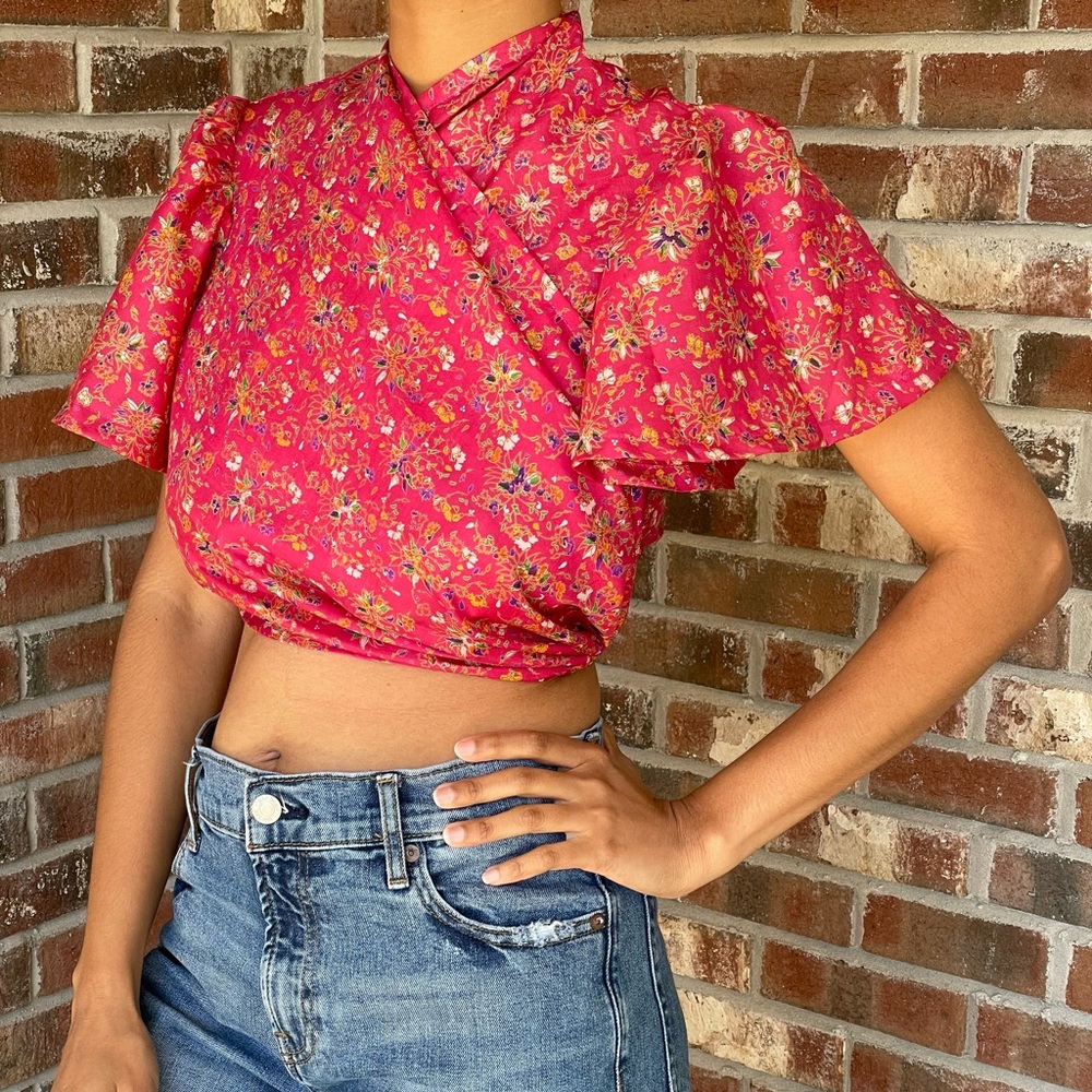 Red crop top